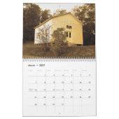 Mural Calendrier de sépia de pays (Mar 2027)