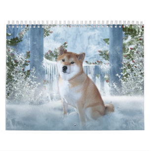 Mural Calendrier de Shiba Inu