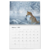 Mural Calendrier de Shiba Inu (Feb 2027)