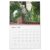 Mural Calendrier de station de vacances de rivage de (Feb 2027)