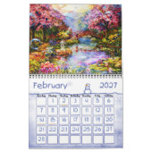 Mural Calendrier de terre d'imaginaire par l'artiste (Feb 2027)