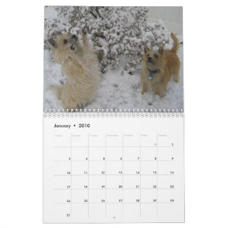 Mural Calendrier de Terrier de cairn 2010