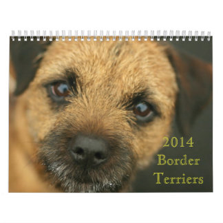 Mural Calendrier de Terrier de frontière 2014