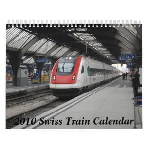 Mural Calendrier de train de 2014 Suisses