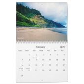 Mural Calendrier de vallée de Kalalau (Feb 2027)
