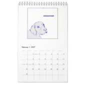 Mural Calendrier de Weimaraner par Candra (Feb 2027)