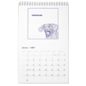 Mural Calendrier de Weimaraner par Candra (Jan 2027)
