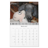 Mural Calendrier de Weimaraners de rivière de 2013 bleus (Mar 2027)