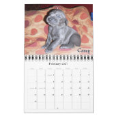 Mural Calendrier de Weimaraners de rivière de 2013 bleus (Feb 2027)