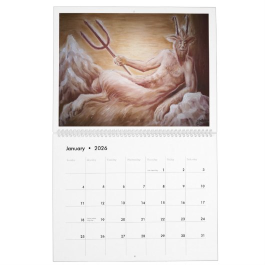 Mural Calendrier de zodiaque de mythologie grecque et (Jan 2026)