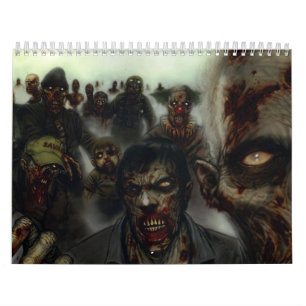 Mural Calendrier de zombis de Halloween
