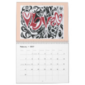 Mural calendrier déchiré en lambeaux d'air de 2014 (Feb 2027)