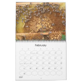 Mural Calendrier des abeilles heureux (Feb 2027)