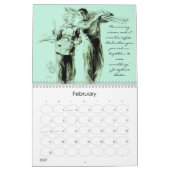 Mural Calendrier des annonces café vintage (Feb 2027)