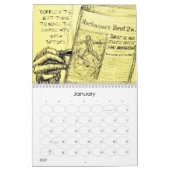 Mural Calendrier des annonces café vintage (Jan 2027)