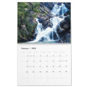 Mural Calendrier des cascades de beauté naturelle (Feb 2026)