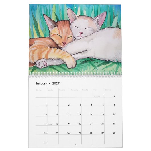 Mural Calendrier des chats 2013 par Molly Harrison (Jan 2027)