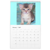 Mural Calendrier des chats abyssinais (Feb 2027)