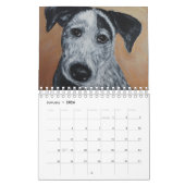 Mural Calendrier des chiens peints (Jan 2026)