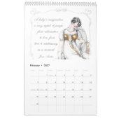 Mural Calendrier des citations 2013 de Jane Austen (Feb 2027)
