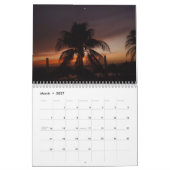 Mural Calendrier des couchers du soleil d'Aruba (Mar 2027)