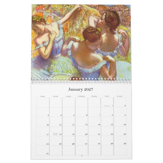 Mural Calendrier des danseurs classiques 2011 d'Edgar (Jan 2027)
