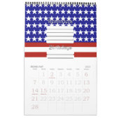 Mural Calendrier des étoiles et des bandes (Feb 2027)