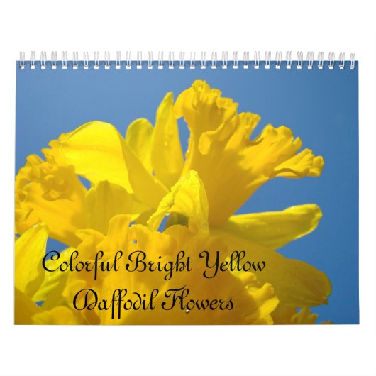 Mural Calendrier des fleurs de jonquille jaune brillant (Protection)