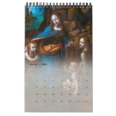 Mural Calendrier des maîtres de la Renaissance (Jan 2026)