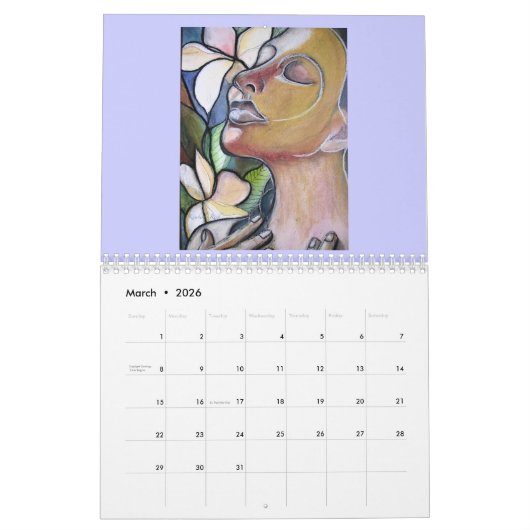 Mural Calendrier des objets (Mar 2026)