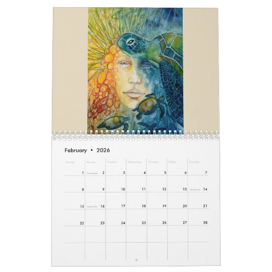 Mural Calendrier des objets (Feb 2026)