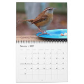 Mural Calendrier des oiseaux jardins (Feb 2027)