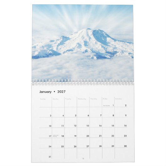 Mural Calendrier des parcs nationaux américains (Jan 2027)