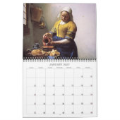 Mural Calendrier des peintures 2017 de janv. Vermeer (Jan 2027)