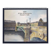 Mural Calendrier des peintures d'aquarelle par Steven (Protection)