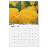 Mural Calendrier des Roses Jaunes 2014 - MODIFIER l'ANNÉ (Feb 2027)