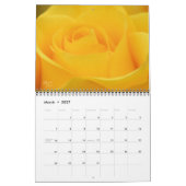 Mural Calendrier des Roses Jaunes 2014 - MODIFIER l'ANNÉ (Mar 2027)
