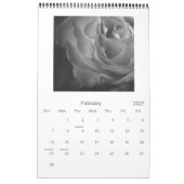 Mural Calendrier des roses noirs et blancs 2009 (Feb 2027)
