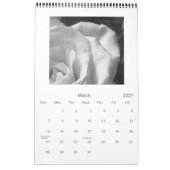 Mural Calendrier des roses noirs et blancs 2009 (Mar 2027)