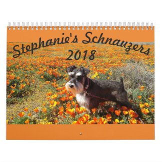 Mural Calendrier des Schnauzers 2018 de Stephanies