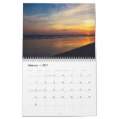 Mural Calendrier des sunsets (Feb 2027)