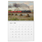 Mural Calendrier des trains vintages 2021 (Mar 2026)