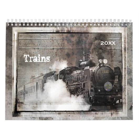 Mural Calendrier des trains vintages 2021 (Protection)