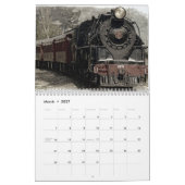 Mural Calendrier des trains vintages et modernes (Mar 2027)