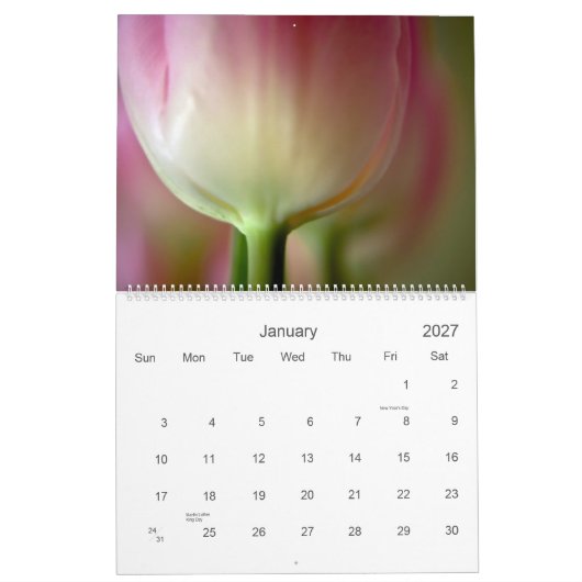 Mural Calendrier des tulipes 2010 (Jan 2027)