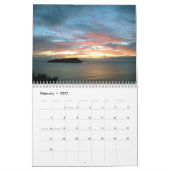 Mural Calendrier Des Vues Océaniques Sans Fin (Feb 2027)