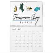 Mural Calendrier d'Hawaï (Jan 2027)