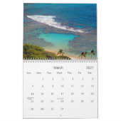 Mural Calendrier d'Hawaï de baie de Hanauma (Mar 2027)