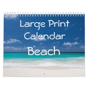 Mural Calendrier d'impression volumineuse - Plage
