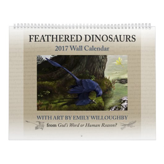 Mural Calendrier Dinosaure Feathered 2017 (Protection)